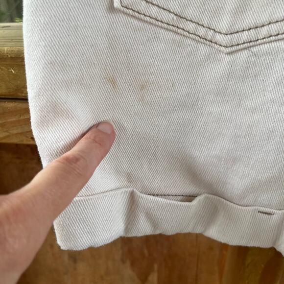 Express Women's Vintage Y2K Era Cream Shortalls Size M - Picture 5 of 7